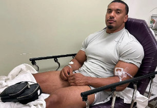 Larry Wheels en el hospital